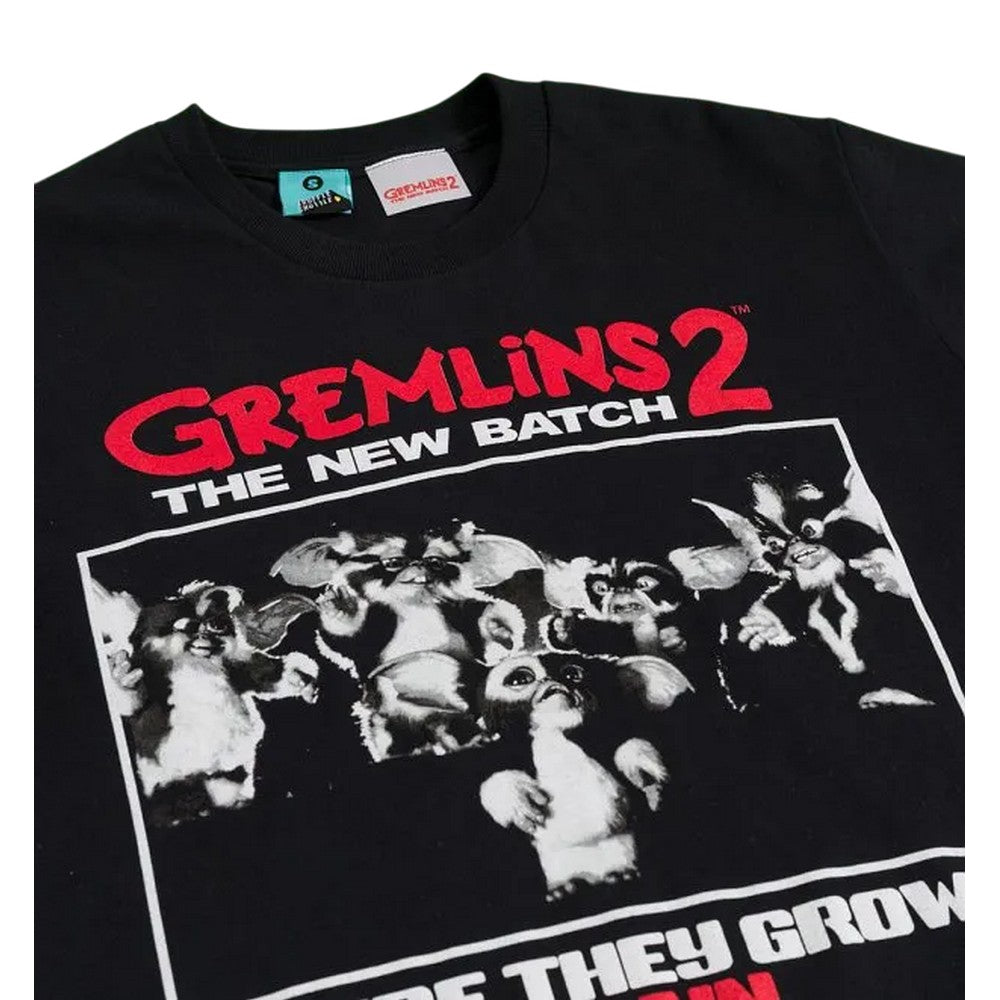 Black-Charcoal - Side - Gremlins 2 Unisex Adult The New Batch Here They Grow Again T-Shirt
