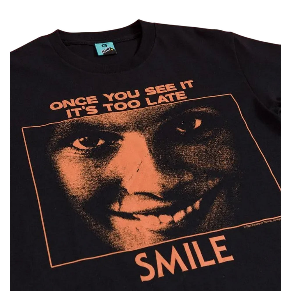 Black - Side - Smile Unisex Adult T-Shirt