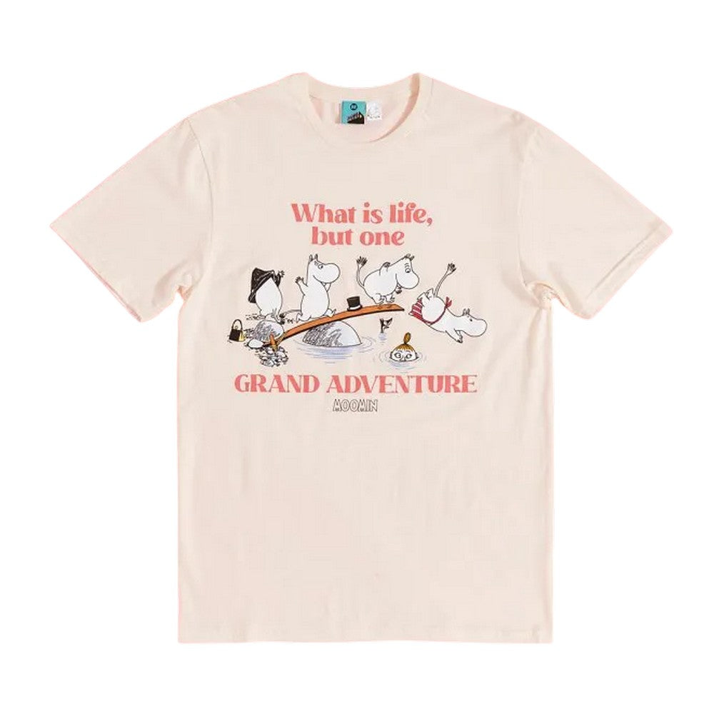 Natural - Front - Moomin Unisex Adult Grand Adventure 80th T-Shirt