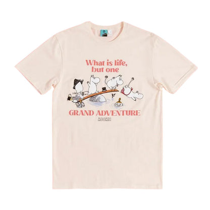 Natural - Front - Moomin Unisex Adult Grand Adventure 80th T-Shirt