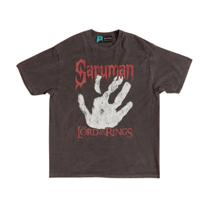 Charcoal - Front - The Lord Of The Rings Unisex Adult Saruman Hand T-Shirt