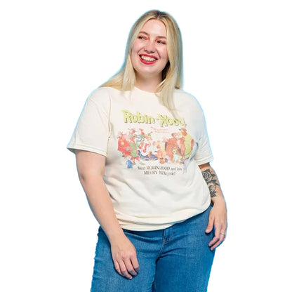 Beige - Pack Shot - Robin Hood Unisex Adult Movie Poster T-Shirt