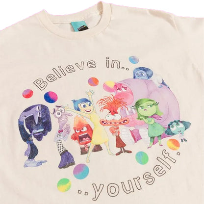White - Side - Inside Out Unisex Adult Believe In Yourself T-Shirt