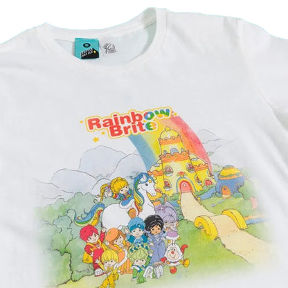 White - Side - Rainbow Brite Womens-Ladies Colour Kids Land Fitted T-Shirt