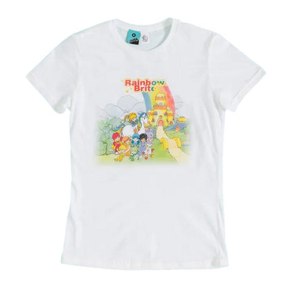 White - Front - Rainbow Brite Womens-Ladies Colour Kids Land Fitted T-Shirt