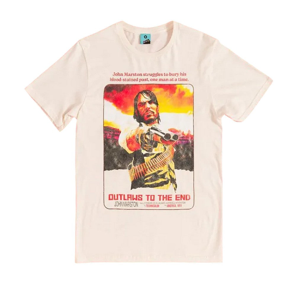 White - Front - Red Dead Redemption Unisex Adult Outlaws To The End John Marston T-Shirt