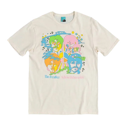 Off White - Front - The Beatles Unisex Adult Yellow Submarine Psychedelic T-Shirt