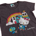 Grey - Side - Hello Kitty Womens-Ladies Fine Day Fitted T-Shirt