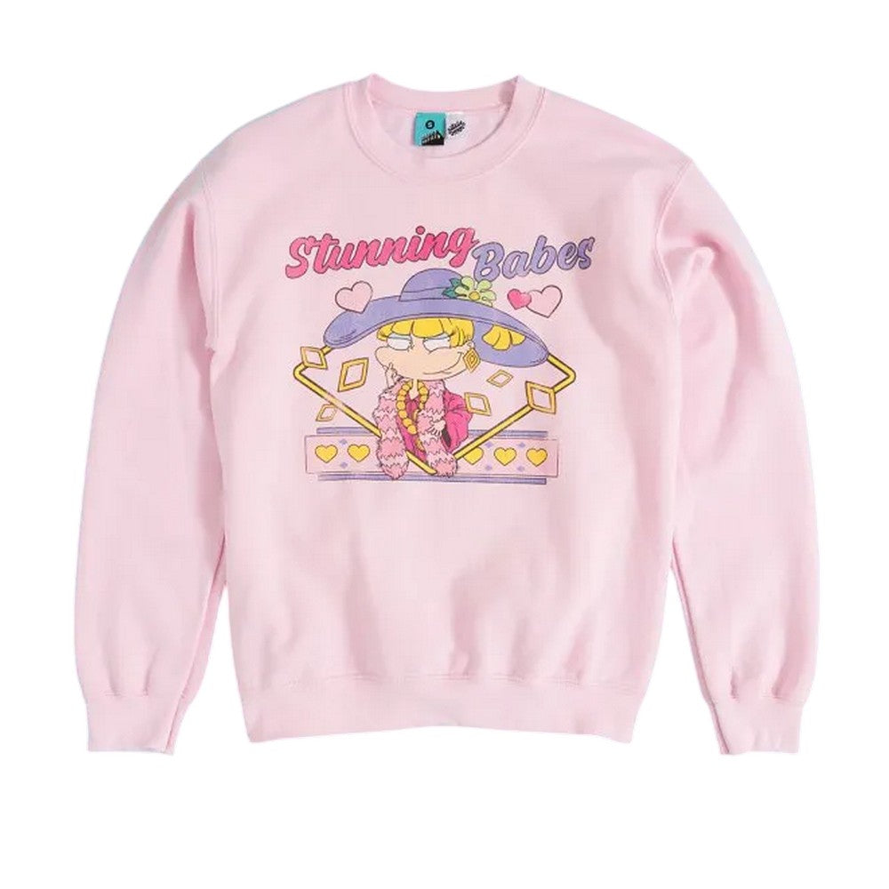 Pink - Front - Rugrats Unisex Adult Stunning Babes Angelica Sweatshirt