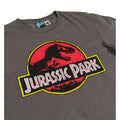 Charcoal - Side - Jurassic Park Unisex Adult Classic Logo T-Shirt