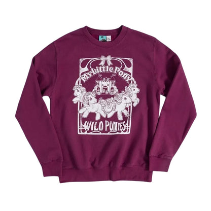 Purple - Front - My Little Pony Unisex Adult Wild Ponies Sweatshirt