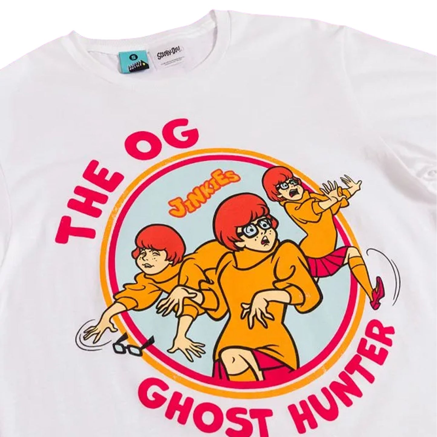White - Side - Scooby Doo Unisex Adult Og Ghost Hunter Velma T-Shirt