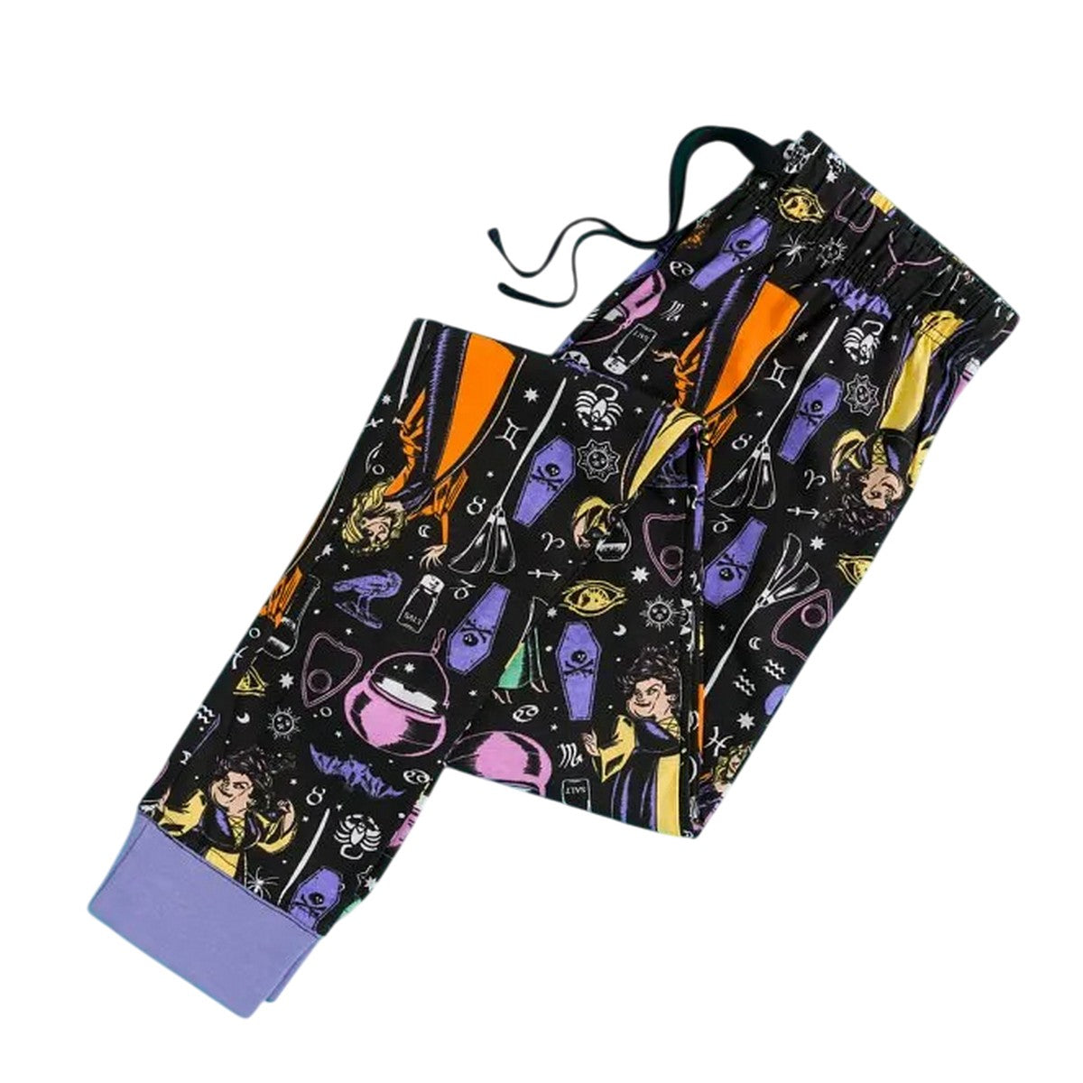 Purple - Side - Hocus Pocus Womens-Ladies Thackery Binx Pyjama Set