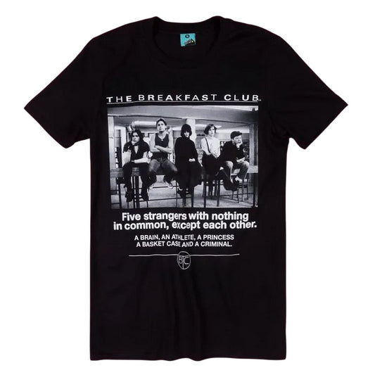 Black - Front - The Breakfast Club Unisex Adult Detention T-Shirt