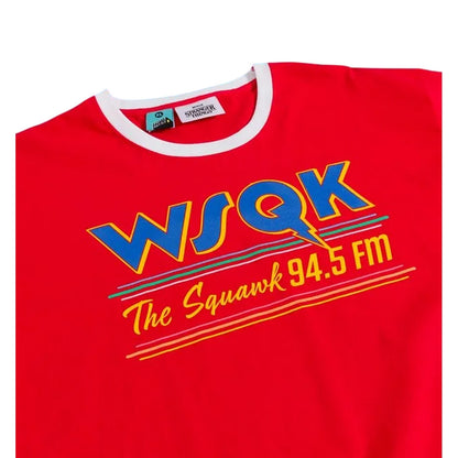 Red - Side - Stranger Things Unisex Adult WSQK Logo T-Shirt