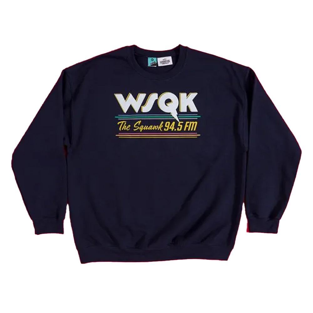 Blue - Front - Stranger Things Unisex Adult WSQK Logo Sweater Top