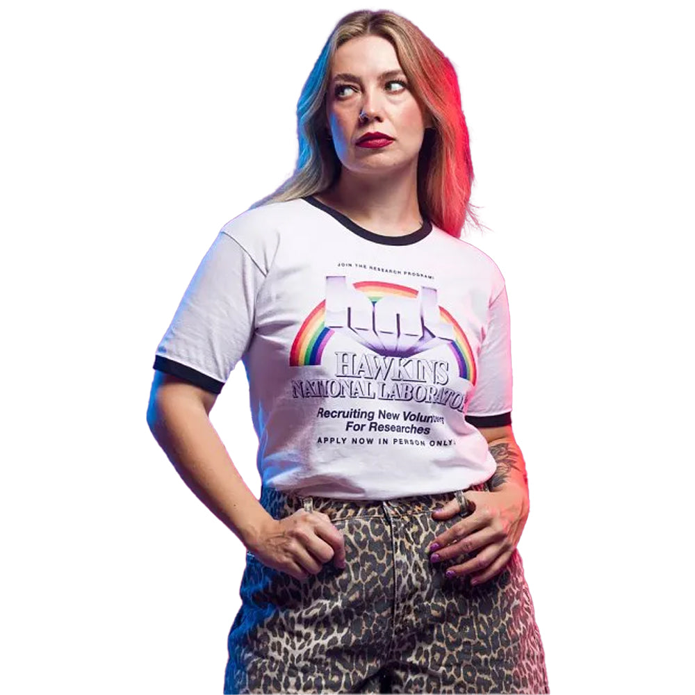 White - Lifestyle - Stranger Things Unisex Adult Hawkins National Laboratory T-Shirt