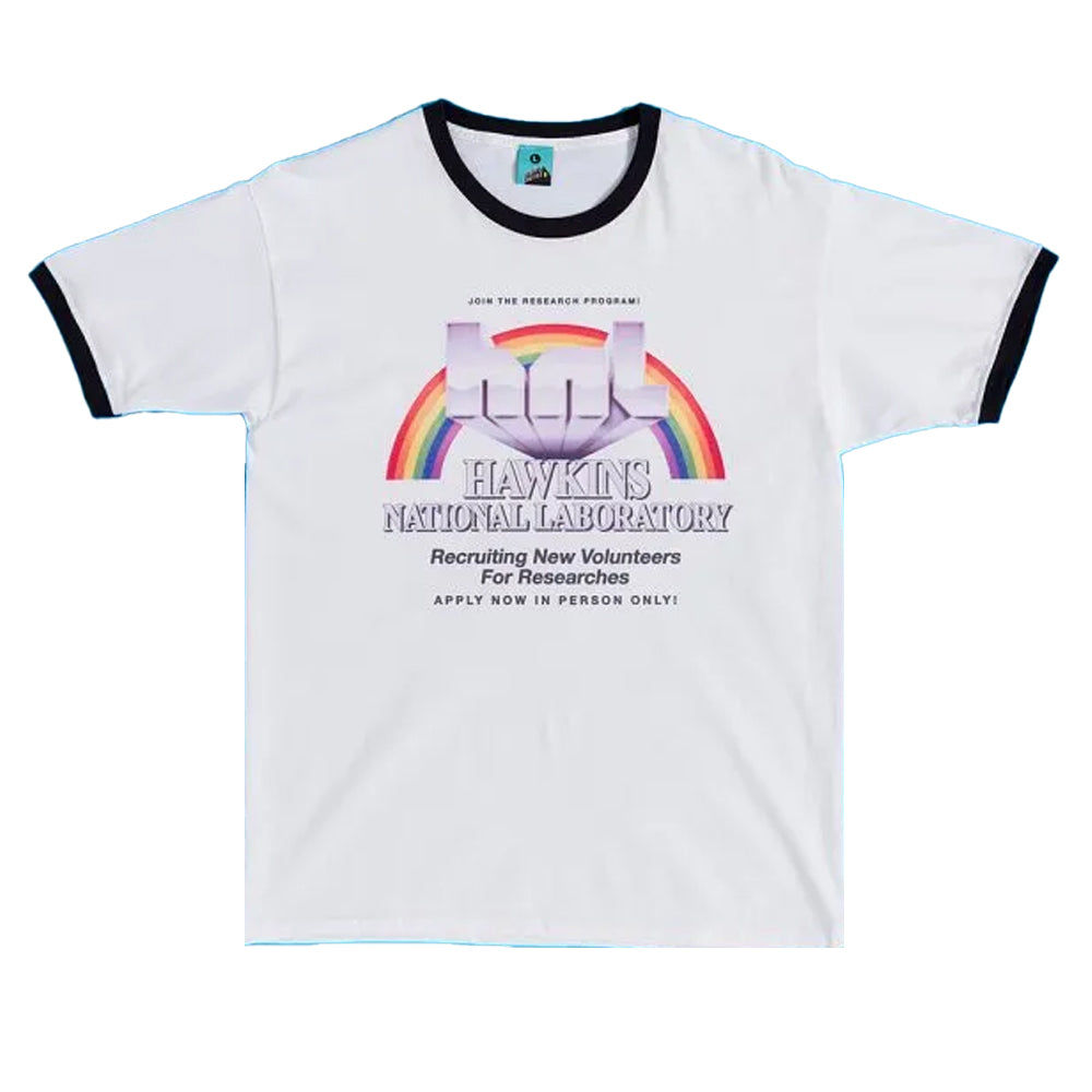 White - Front - Stranger Things Unisex Adult Hawkins National Laboratory T-Shirt