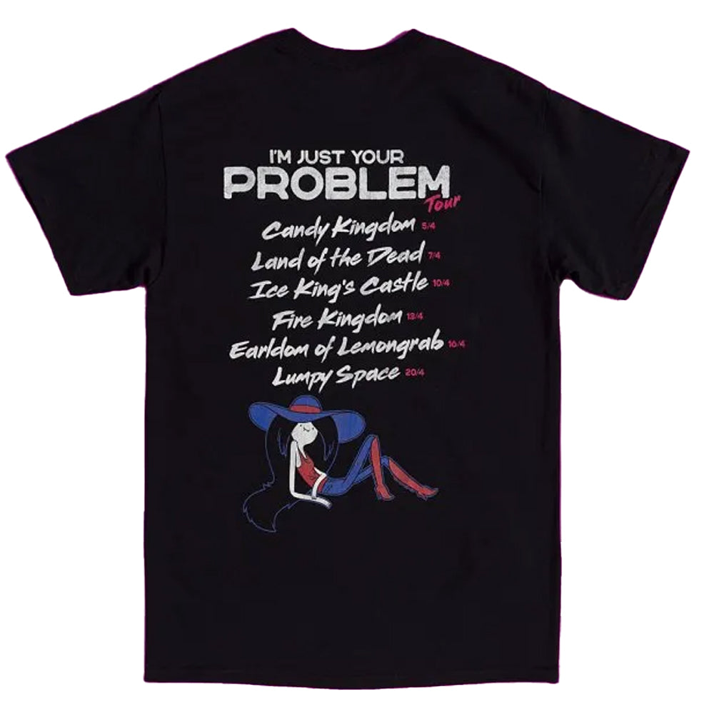 Black - Back - Adventure Time Unisex Adult Just Your Problem Tour Marceline T-Shirt