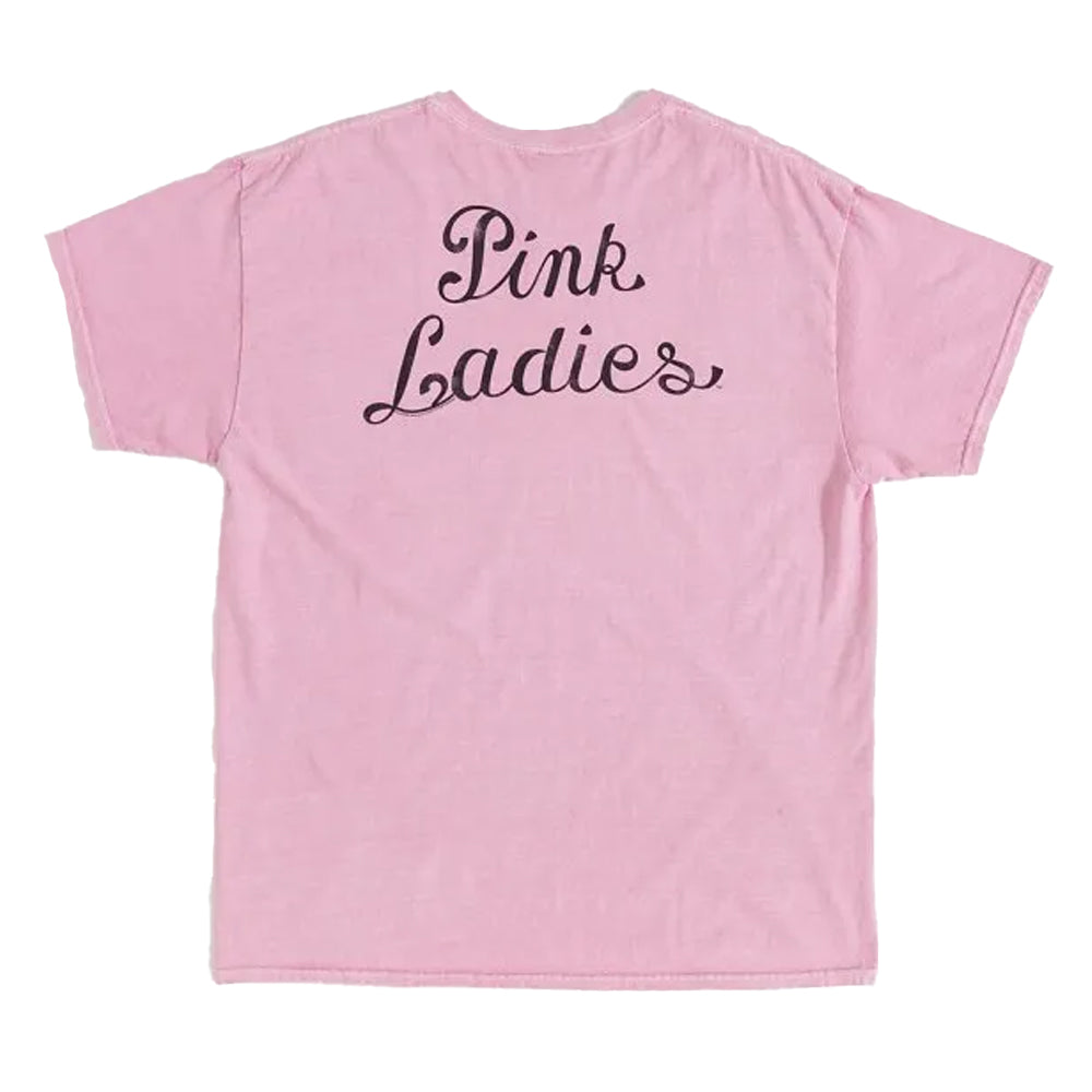 Pink - Back - Grease Womens-Ladies Vintage Washed T-Shirt
