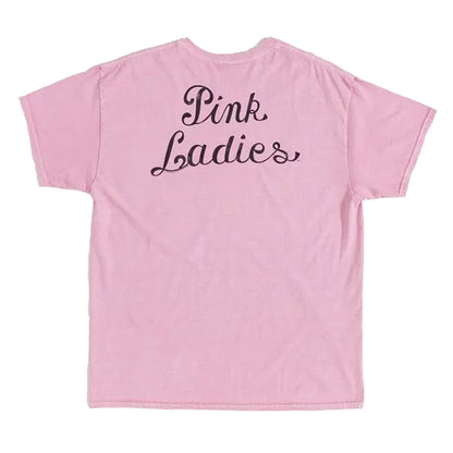 Pink - Back - Grease Womens-Ladies Vintage Washed T-Shirt