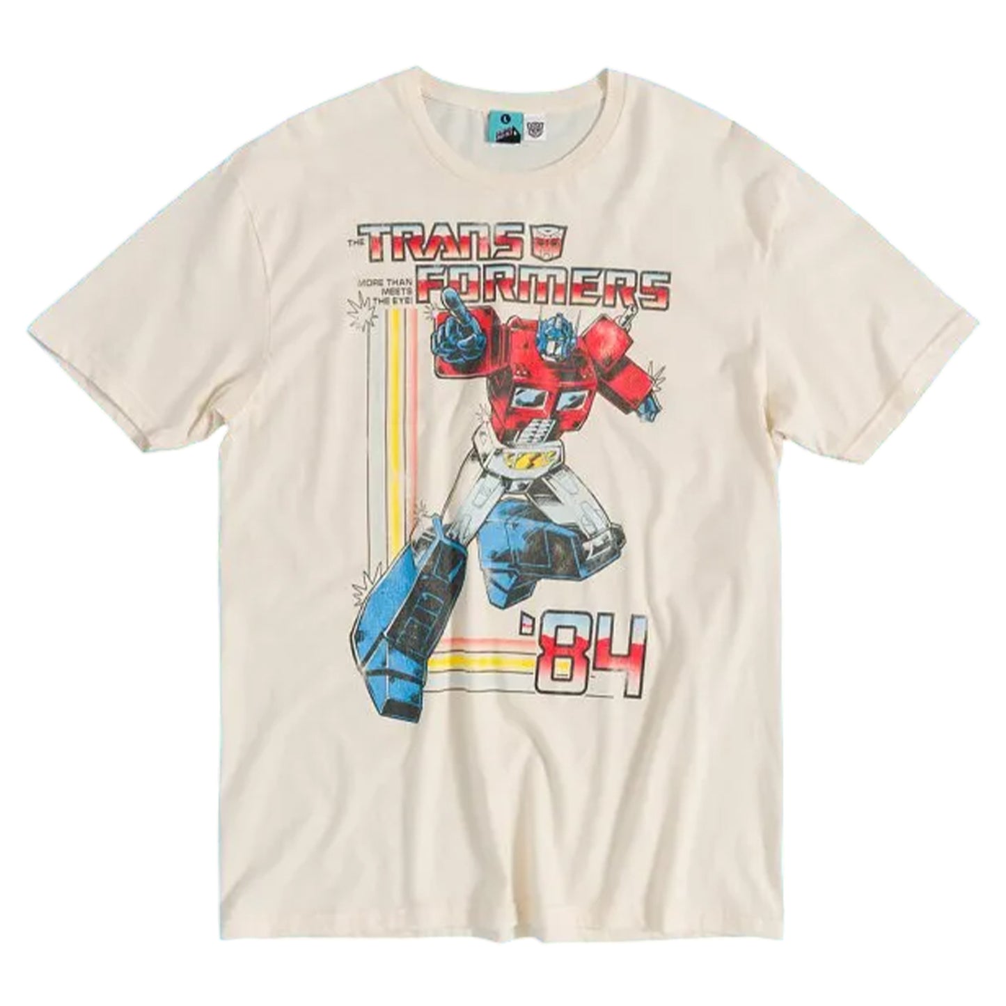 Ecru - Front - Transformers Unisex Adult Optimus Prime T-Shirt