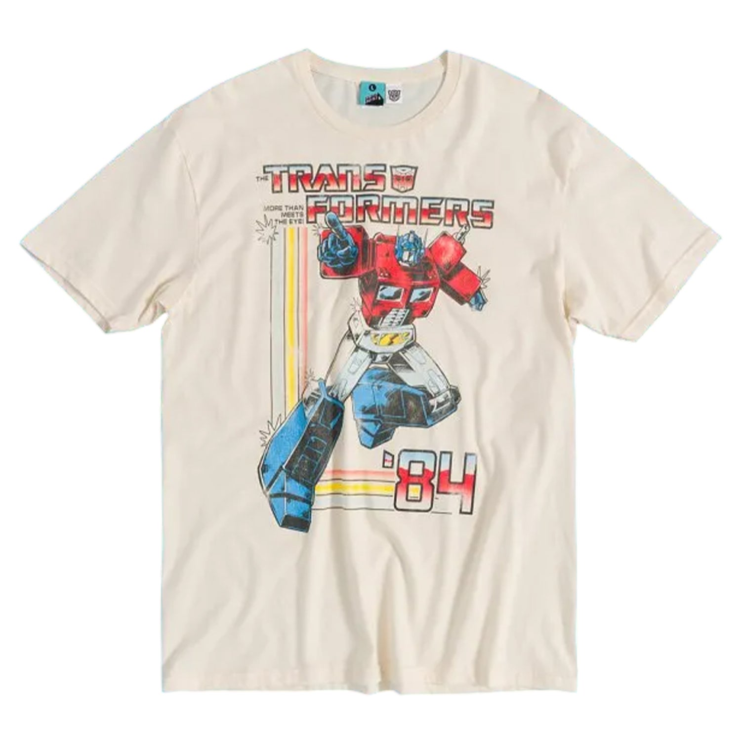 Ecru - Front - Transformers Unisex Adult Optimus Prime T-Shirt