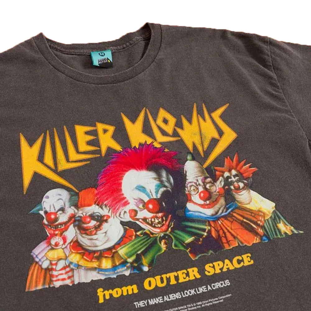 Black - Side - Killer Klowns From Outer Space Unisex Adult Back Print Vintage Wash T-Shirt
