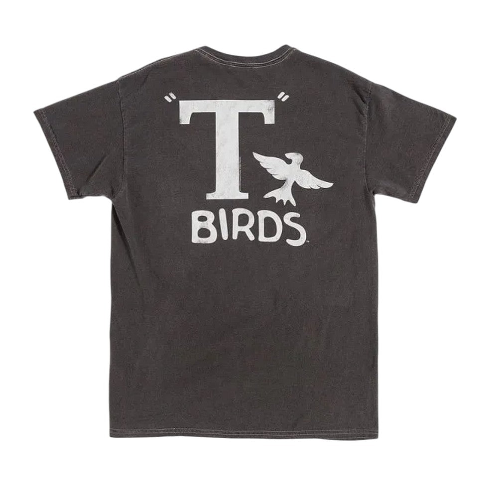 Charcoal - Back - Grease Unisex Adult T-Birds Back Print Washed T-Shirt