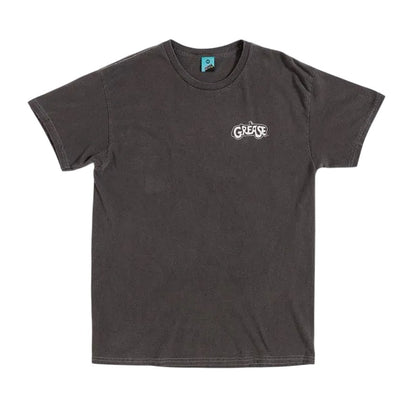 Charcoal - Front - Grease Unisex Adult T-Birds Back Print Washed T-Shirt
