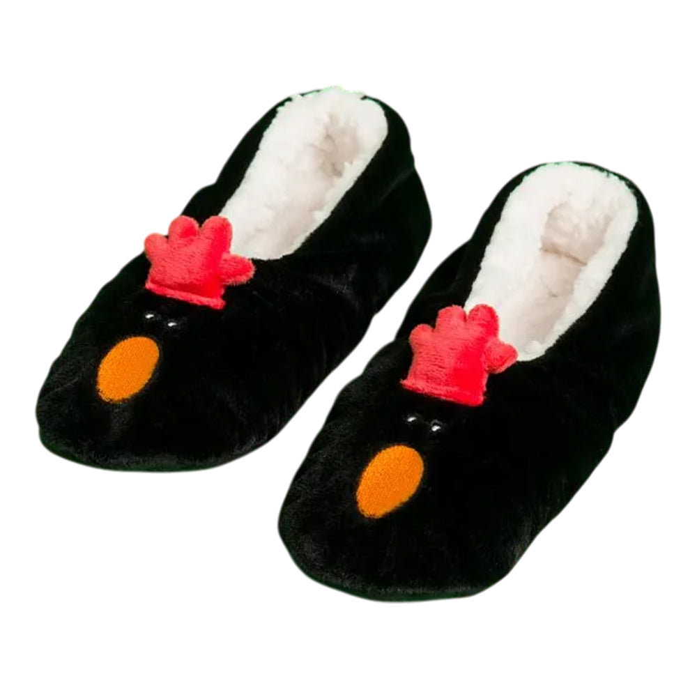 Black - Front - Wallace and Gromit Unisex Adult Feathers McGraw Slippers