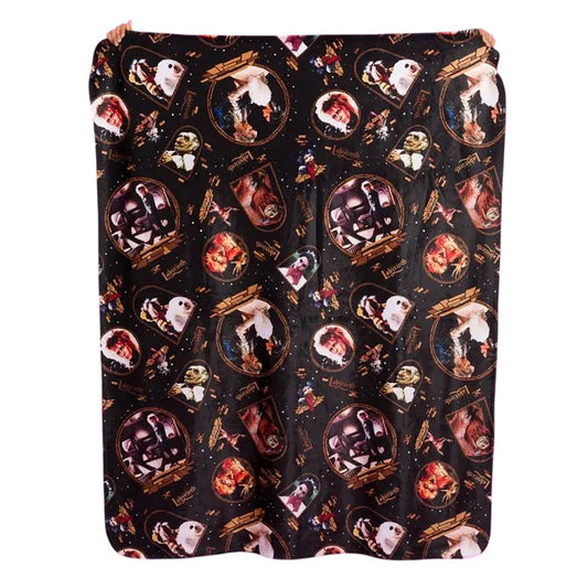 Black - Front - Labyrinth Fleece Movie Scene Blanket