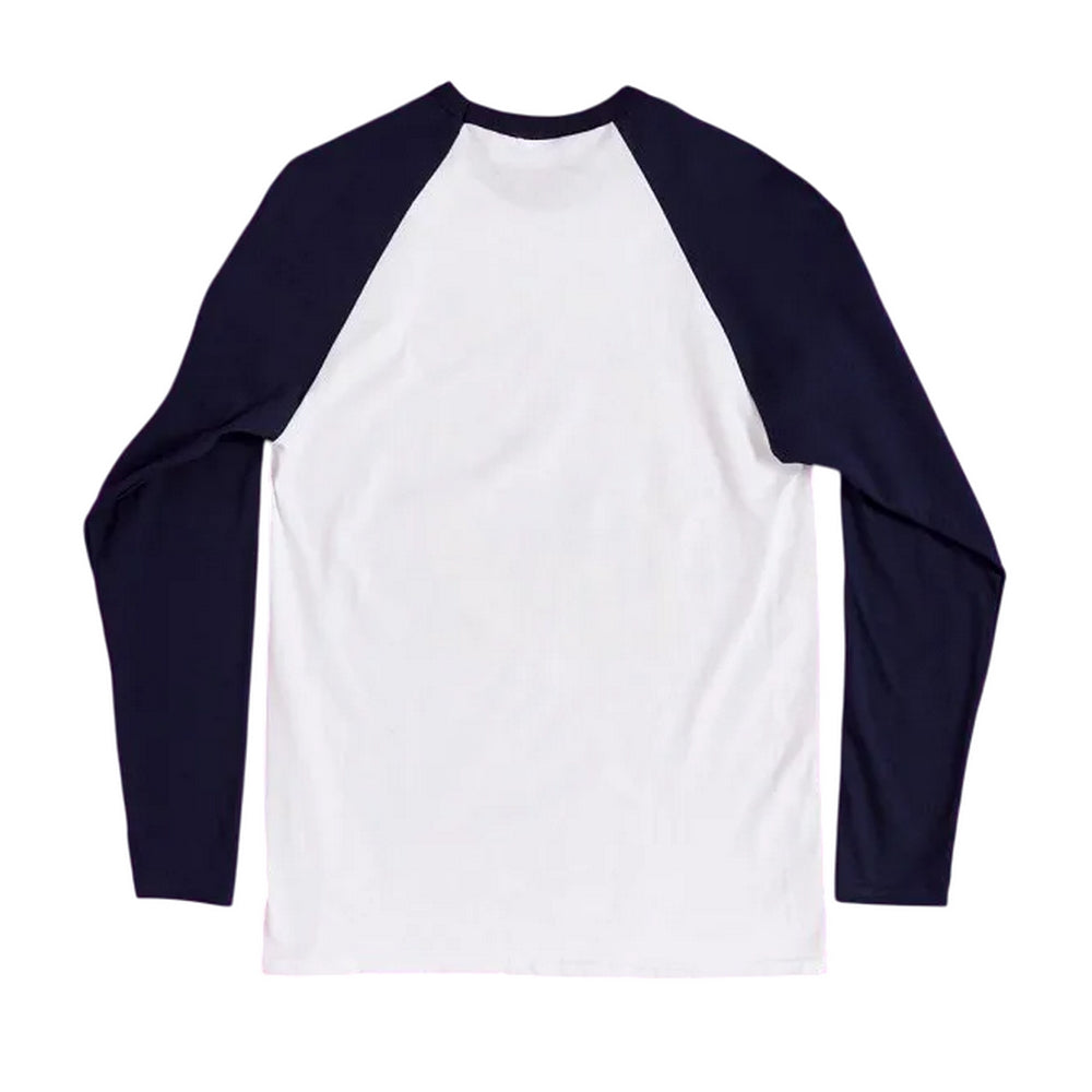 White-Navy - Back - Barney Unisex Adult Chose Love Long-Sleeved Baseball T-Shirt