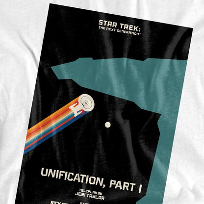 White - Back - Star Trek Unisex Adult The Next Generation Season 5 Episode 7 T-Shirt
