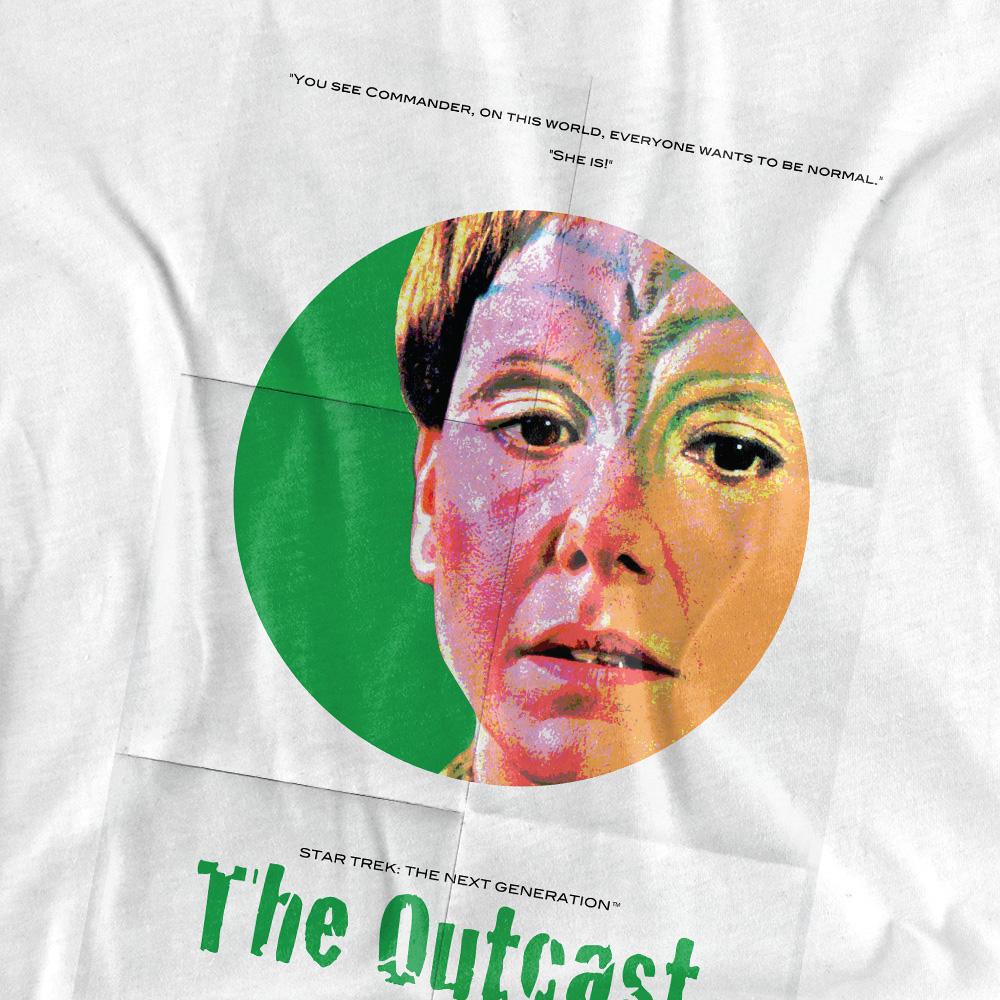 White - Back - Star Trek Unisex Adult The Next Generation Season 5 Episode 17 T-Shirt