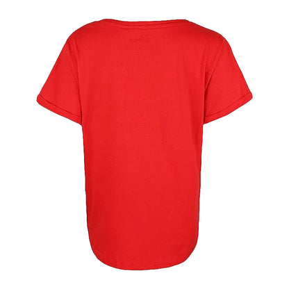 Red - Back - Disney Womens-Ladies Love Hands Mickey Mouse T-Shirt