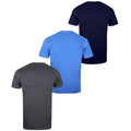 Navy-Blue-Grey - Back - Superman Mens Logo T-Shirt (Pack of 3)