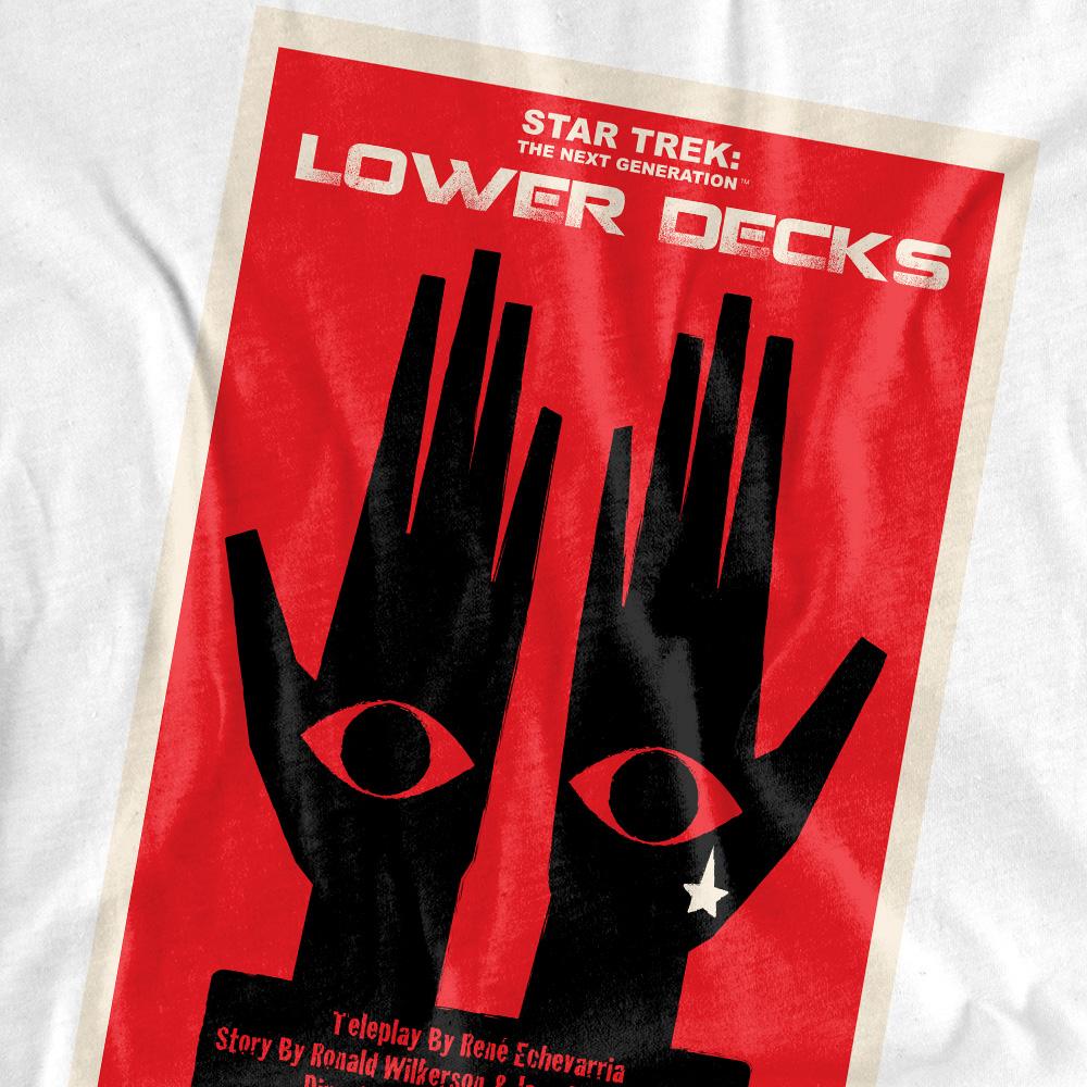 White - Back - Star Trek Unisex Adult The Next Generation Season 7 Episode 15 T-Shirt