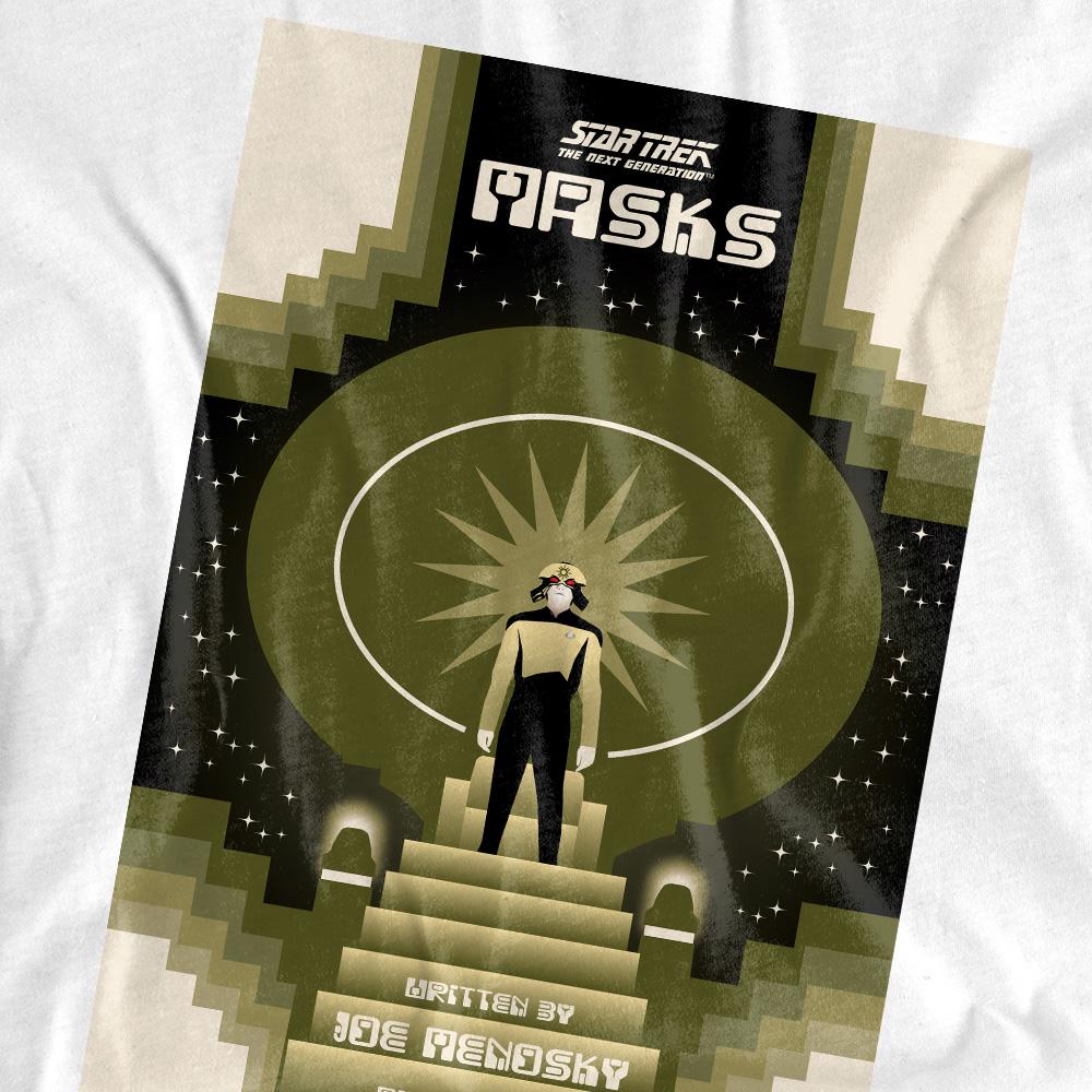 White - Back - Star Trek Unisex Adult The Next Generation Season 7 Episode 17 T-Shirt
