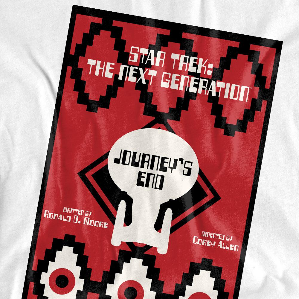 White - Back - Star Trek Unisex Adult The Next Generation Season 7 Episode 20 T-Shirt