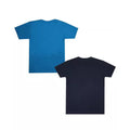 Blue - Back - Marvel Boys Logo T-Shirt (Pack of 2)