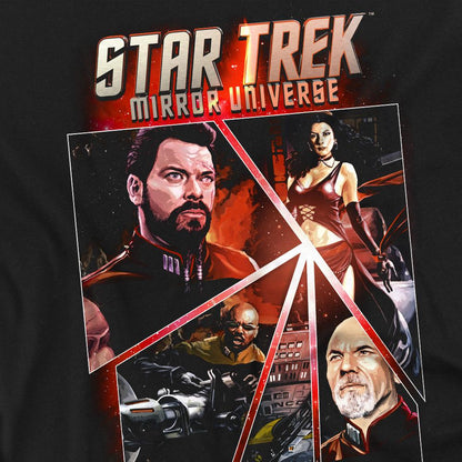 Black - Back - Star Trek Unisex Adult Panels T-Shirt