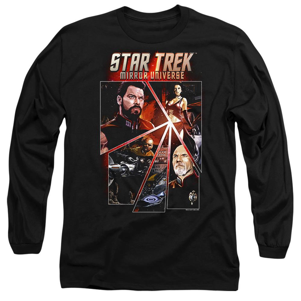 Black - Side - Star Trek Unisex Adult Panels T-Shirt