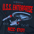 Navy - Side - Star Trek Unisex Adult Stardate 2245 T-Shirt