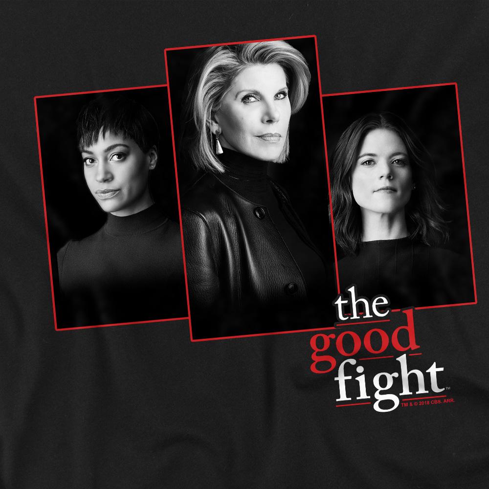 Black - Back - The Good Fight Unisex Adult Cast T-Shirt
