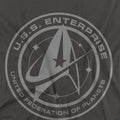 Charcoal - Side - Star Trek: Discovery Unisex Adult Enterprise Crest T-Shirt