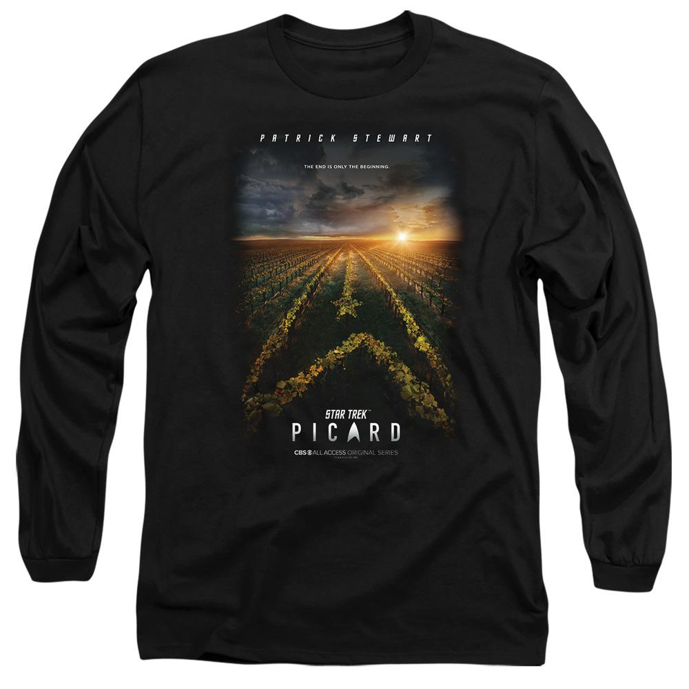 Black - Side - Star Trek: Picard Unisex Adult Poster T-Shirt