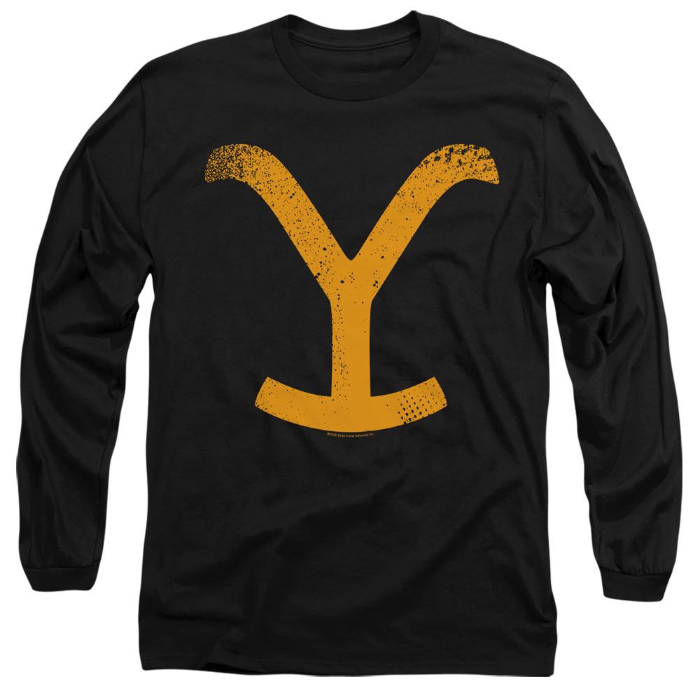 Black - Front - Yellowstone Unisex Adult Large Brand T-Shirt