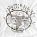 White - Side - Yellowstone Unisex Adult Dutton Ranch T-Shirt