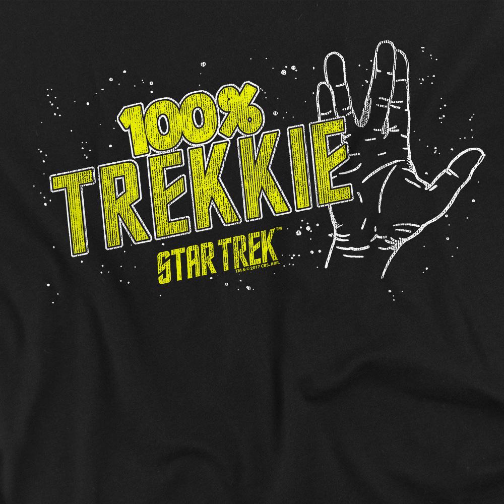 Black - Side - Star Trek Unisex Adult Trekkie T-Shirt